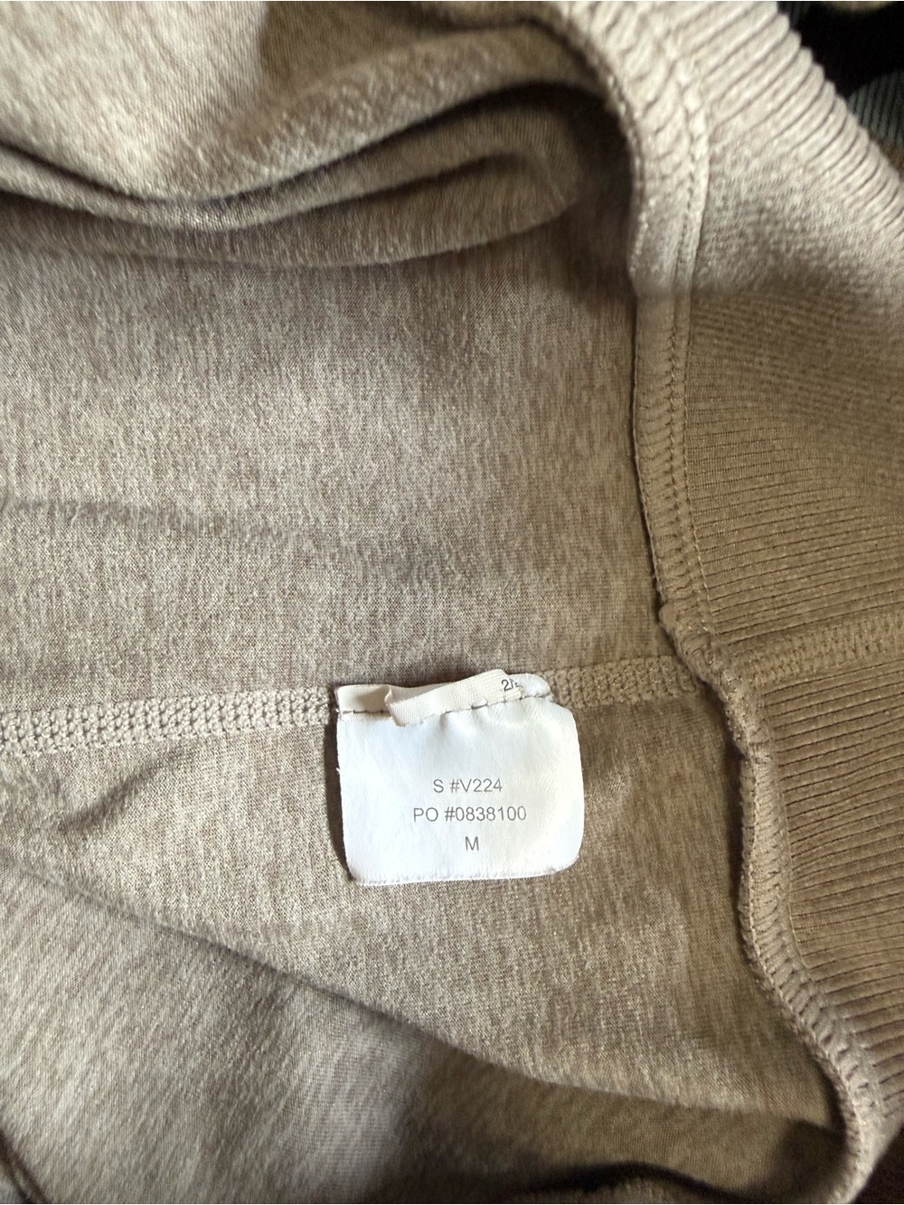 VUORI Men's Crew Neck Long Sleeve Sweater - Taupe - Picture 3 of 3